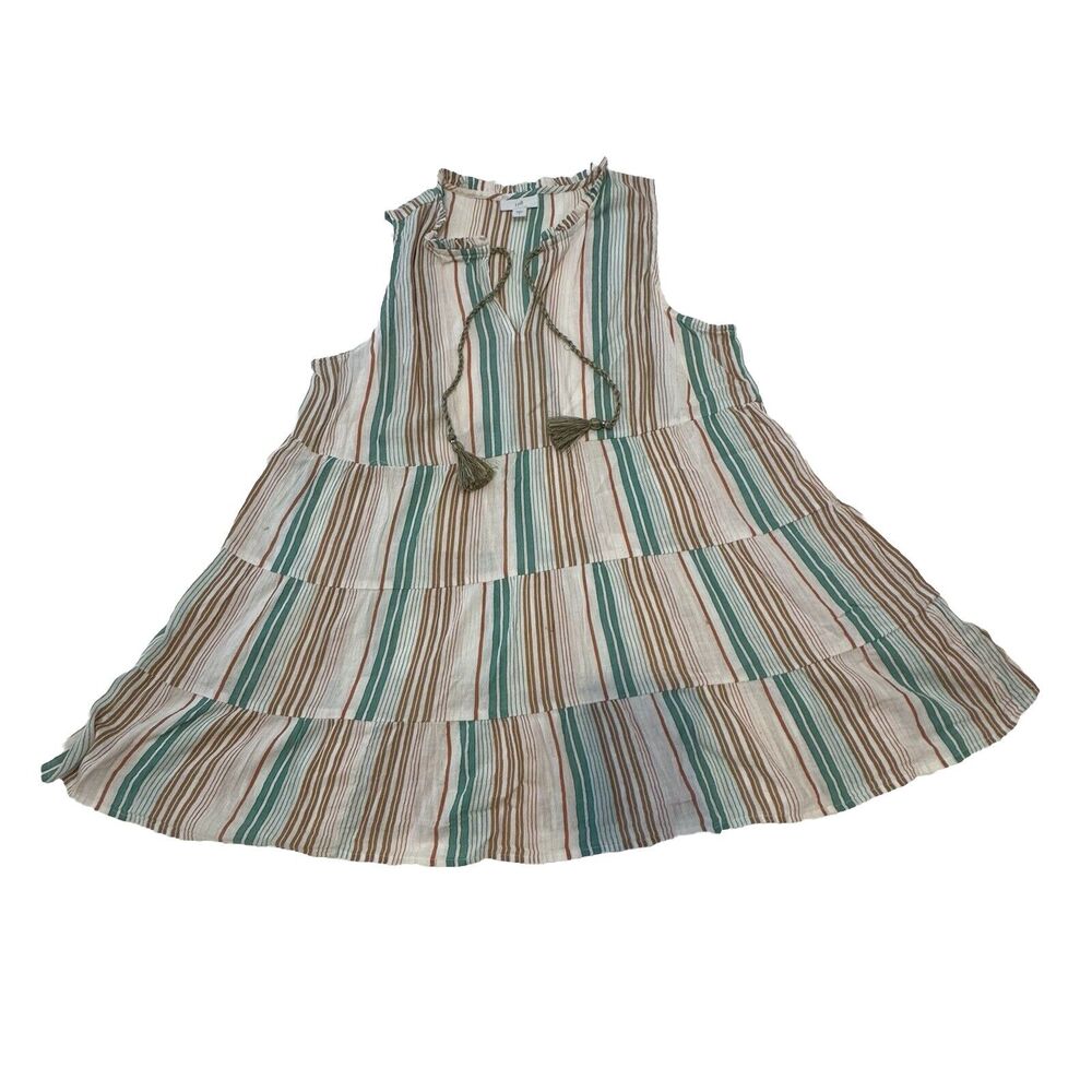 J Jill Womens Stripped Tank Top Blouse Small